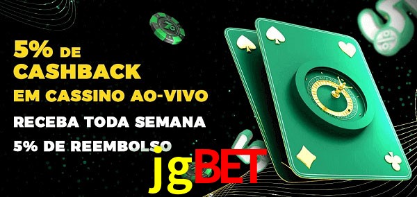 Promoções do cassino ao Vivo jgbet